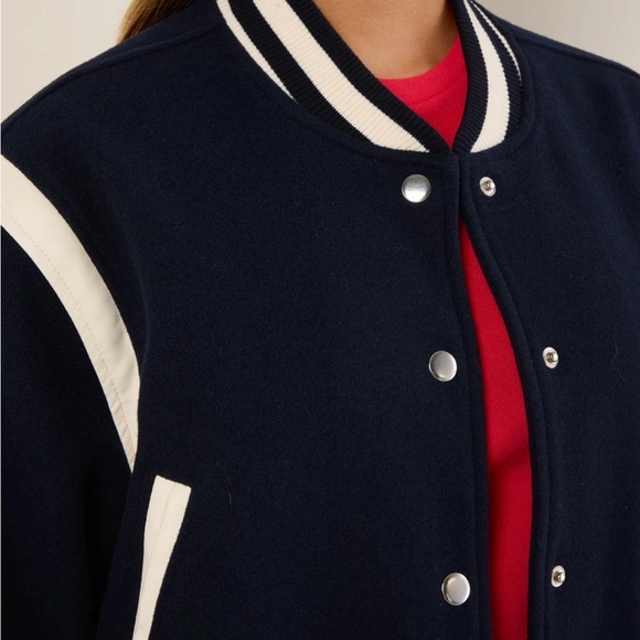 Navy Varsity Jacket - Picture 2 of 6